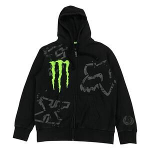 Fox Racing Monster Energy Hoodie Large L Ricky Carmichael Full Zip Sweatshirt